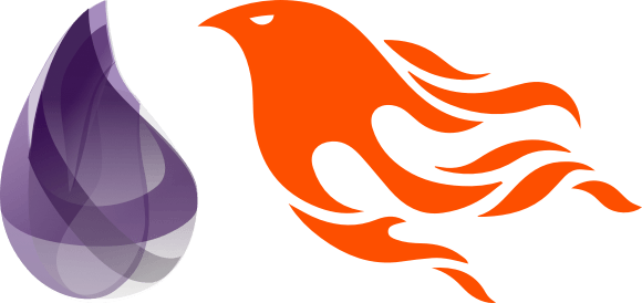 Elixir and Phoenix logos